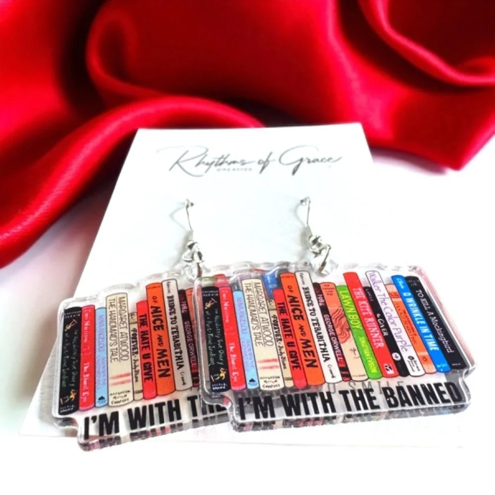 Banned Books Earrings: 